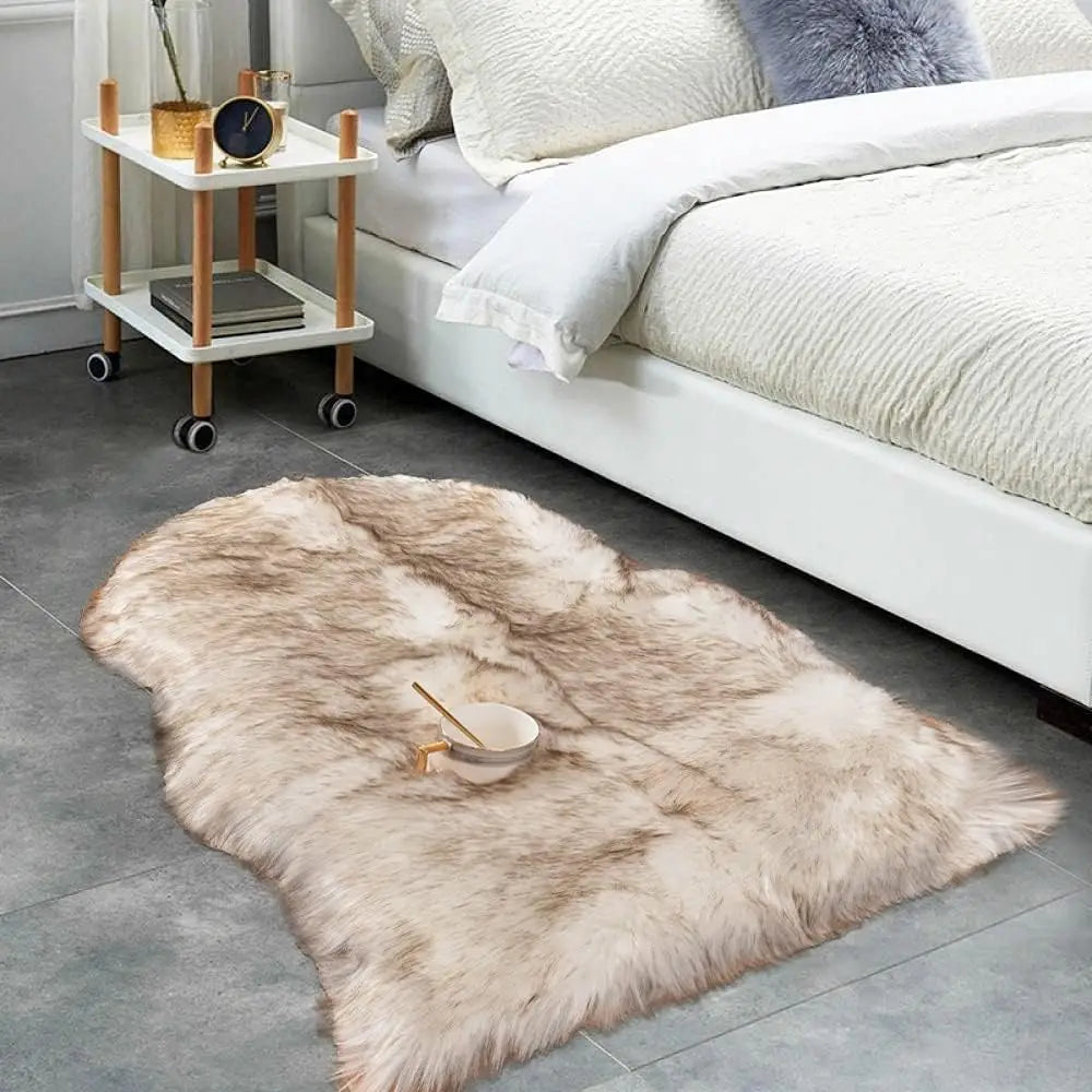 Soft Shaggy Faux Fur Rug Non-Slip Floor Mat