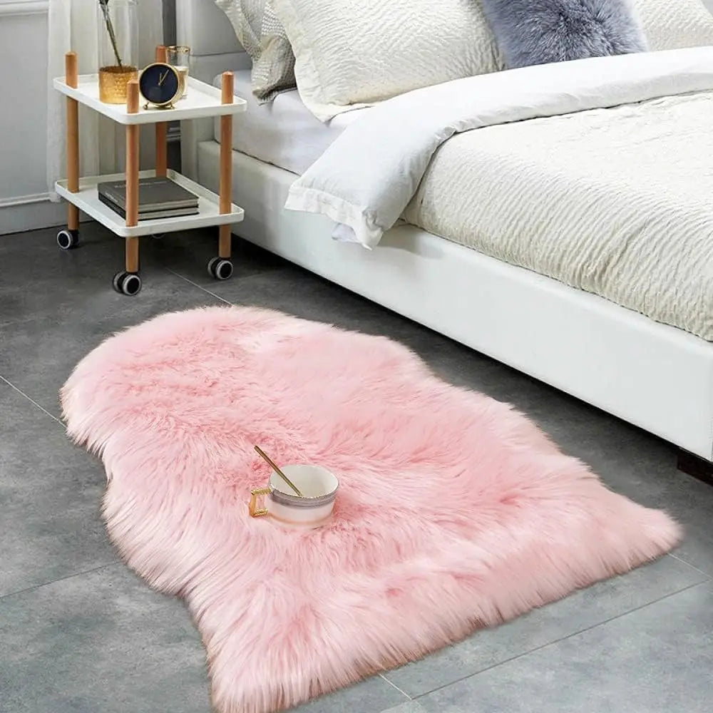 Soft Shaggy Faux Fur Rug Non-Slip Floor Mat