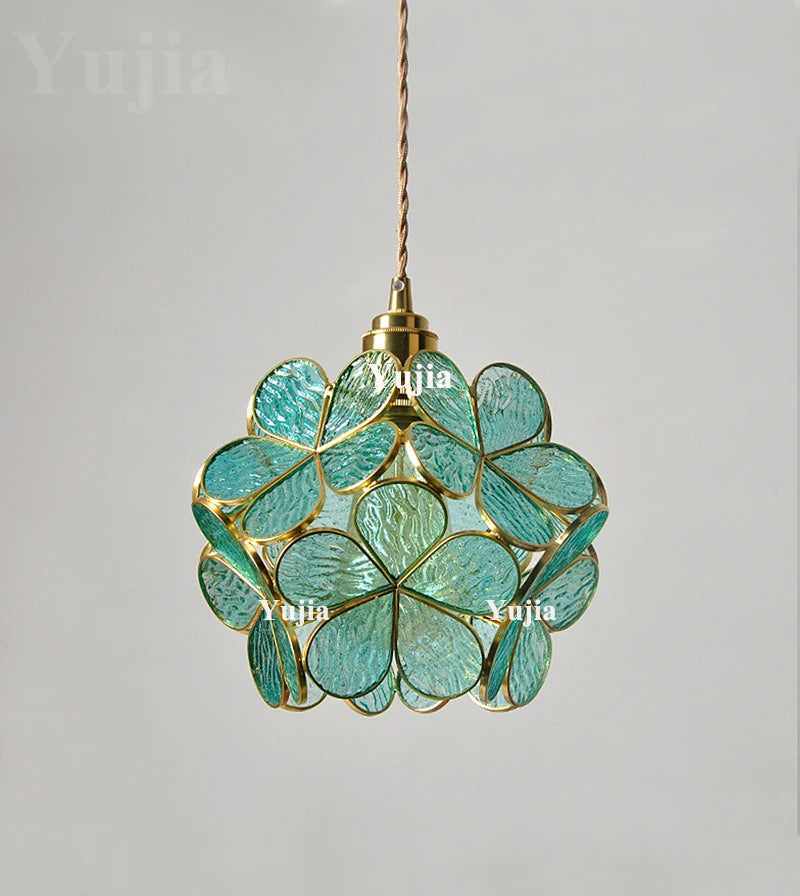 Multi-style Vintage Green Glass Light Fixtures