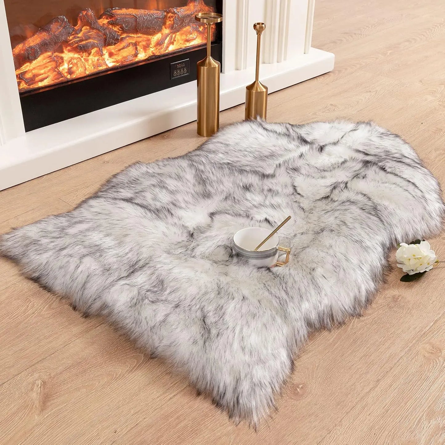 Soft Shaggy Faux Fur Rug Non-Slip Floor Mat