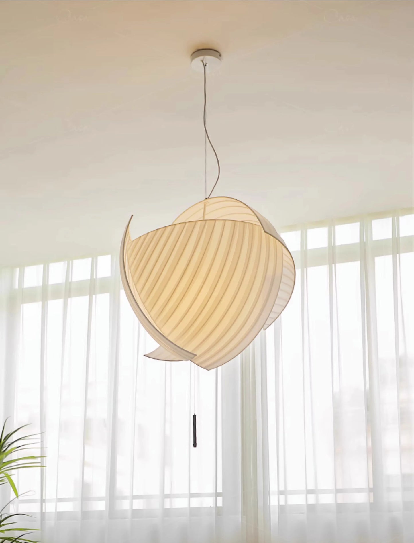 Modern Designer Wabi Sabi Fabric Hanging Lamp Luminaire