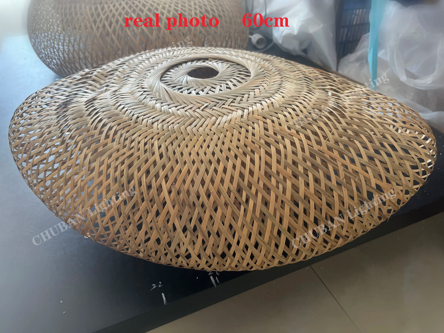 Handmade Rattan Woven Vintage Bamboo Chandalier Light