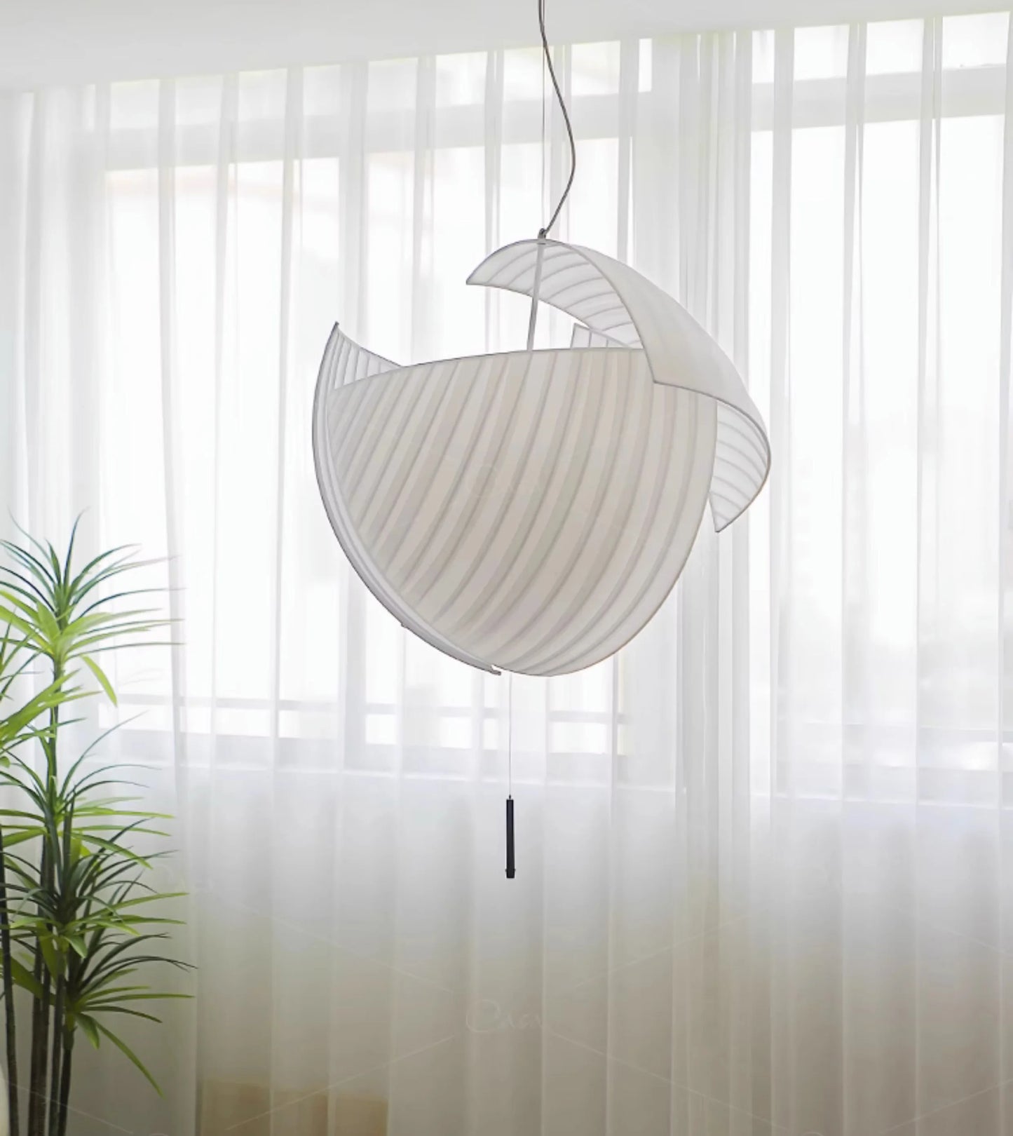 Modern Designer Wabi Sabi Fabric Hanging Lamp Luminaire