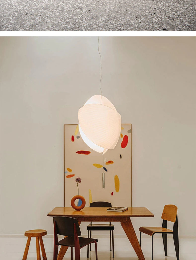 Modern Designer Wabi Sabi Fabric Hanging Lamp Luminaire
