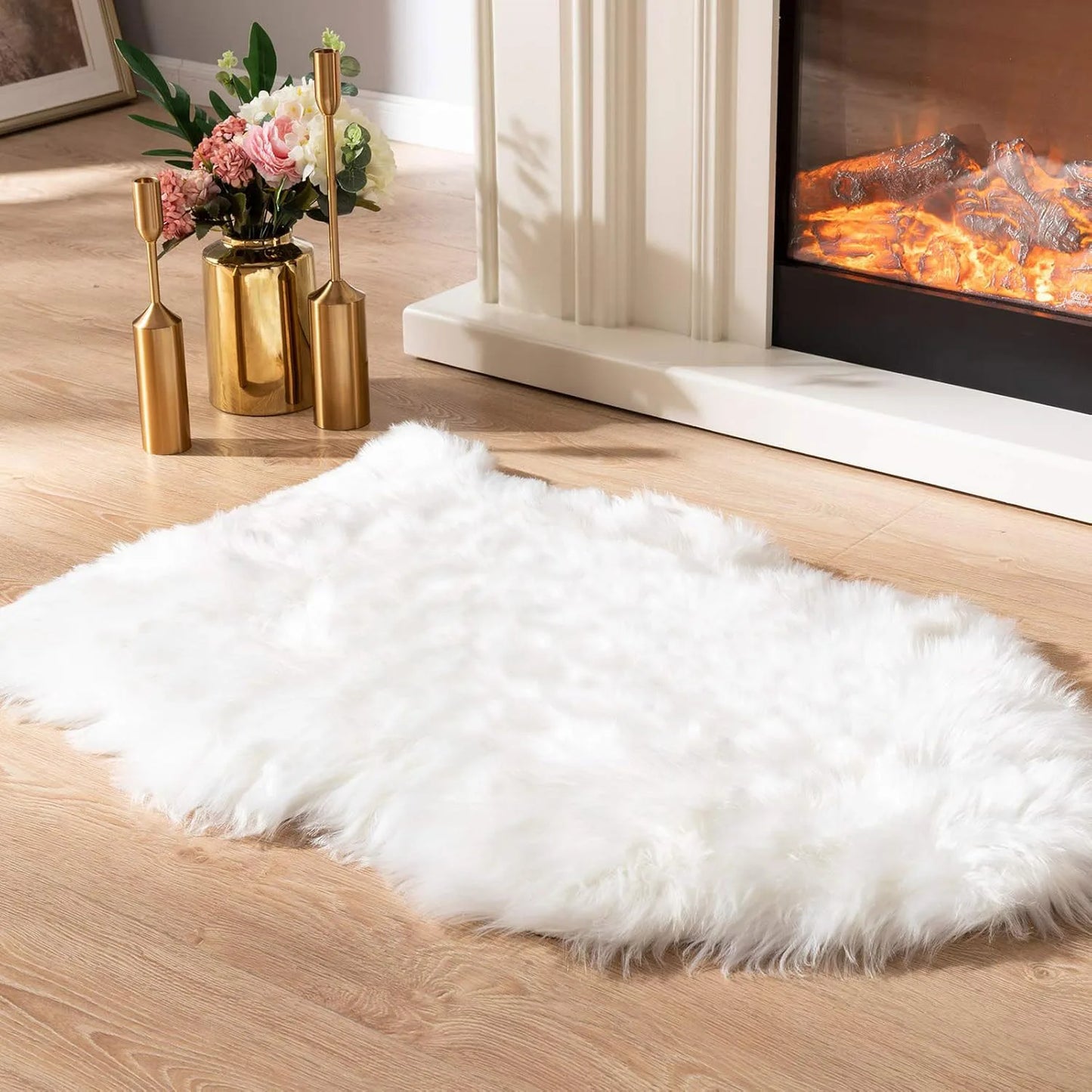 Soft Shaggy Faux Fur Rug Non-Slip Floor Mat