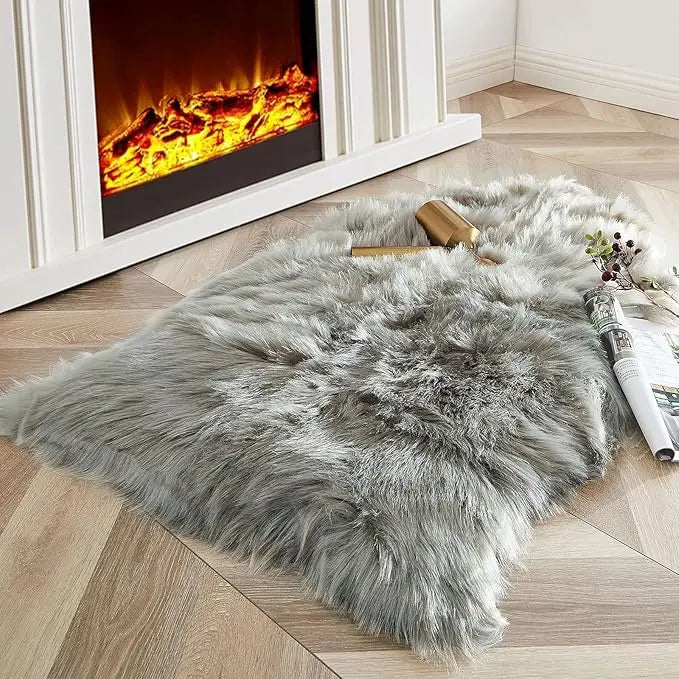 Soft Shaggy Faux Fur Rug Non-Slip Floor Mat