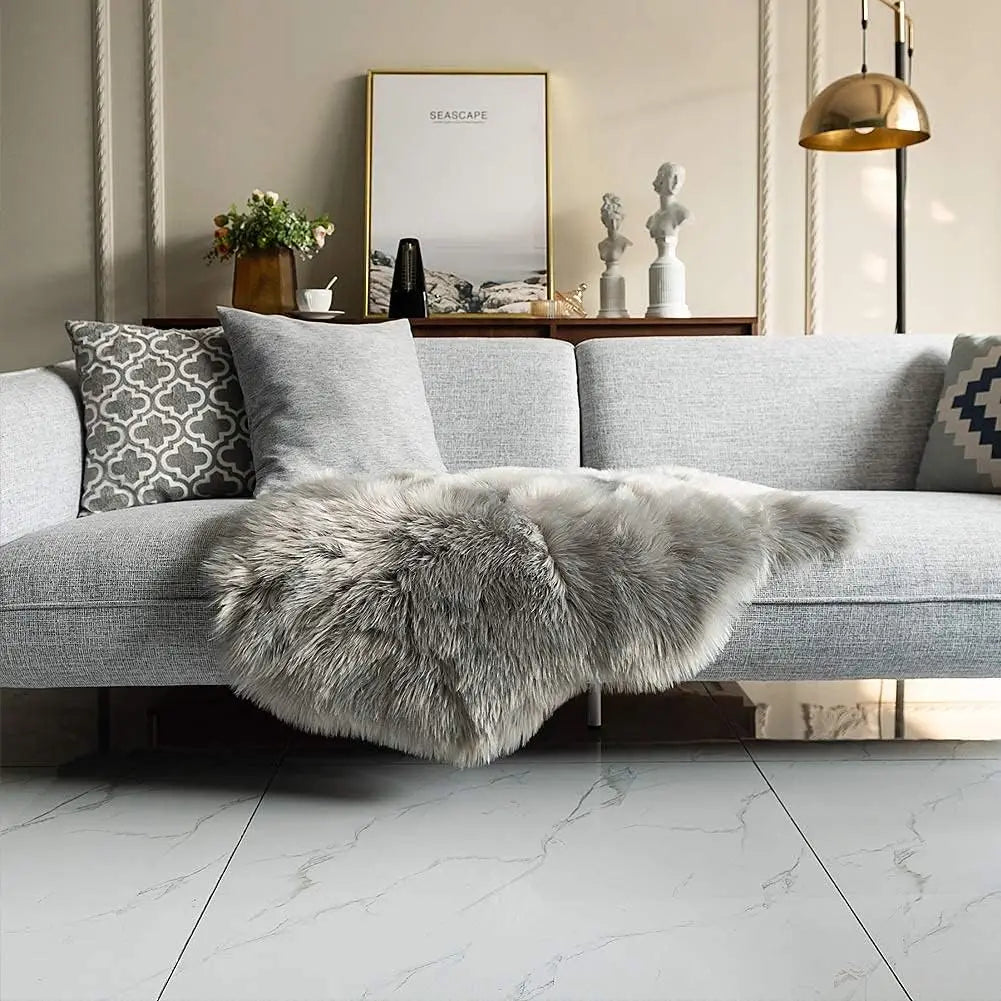 Soft Shaggy Faux Fur Rug Non-Slip Floor Mat