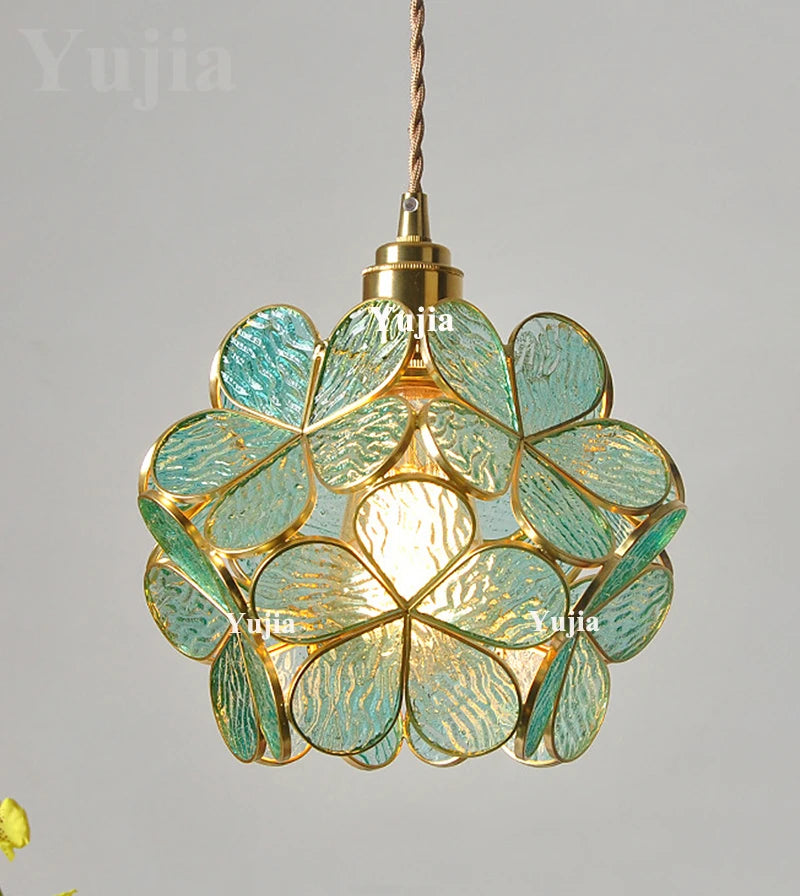 Multi-style Vintage Green Glass Light Fixtures