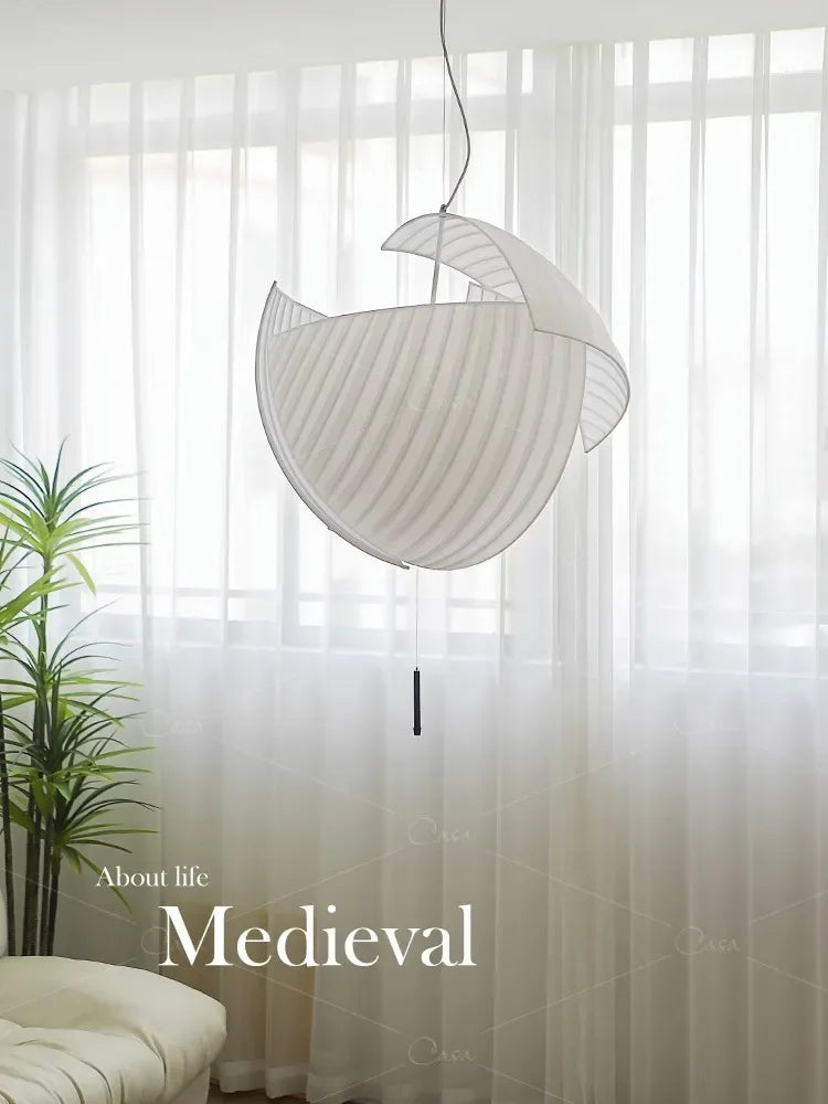 Modern Designer Wabi Sabi Fabric Hanging Lamp Luminaire