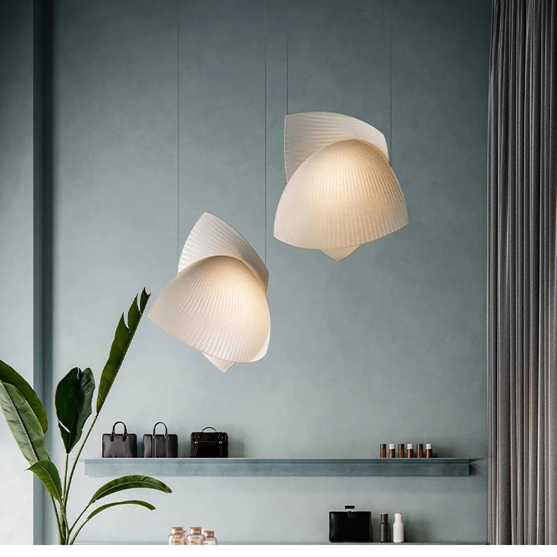 Modern Designer Wabi Sabi Fabric Hanging Lamp Luminaire