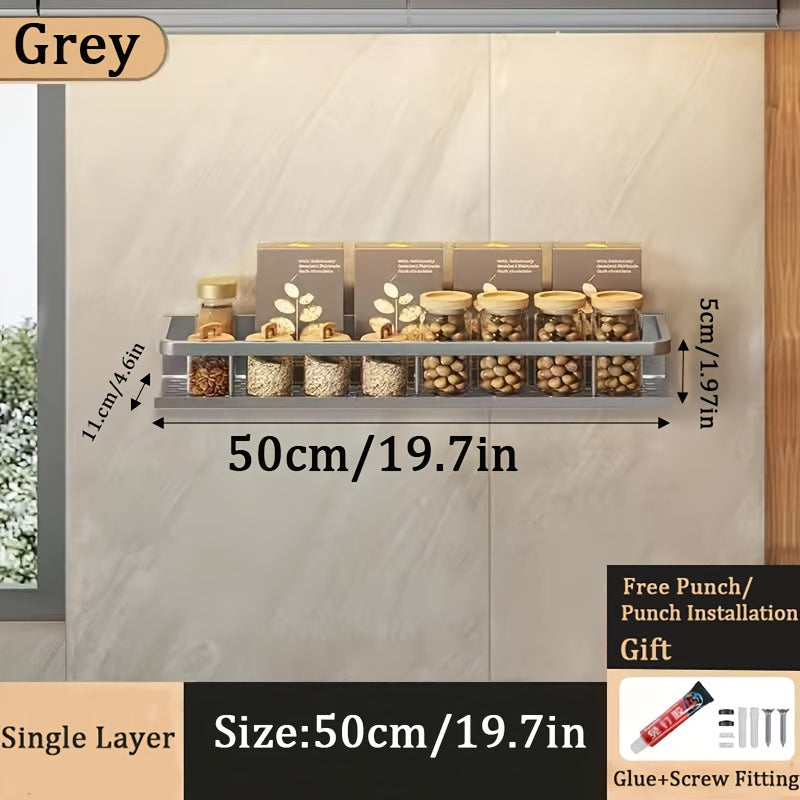 1pc Wall-Mounted Multi-Functional Spice Rack -Perfect Kitchen Organizer and Accessory for Maximizing Storage