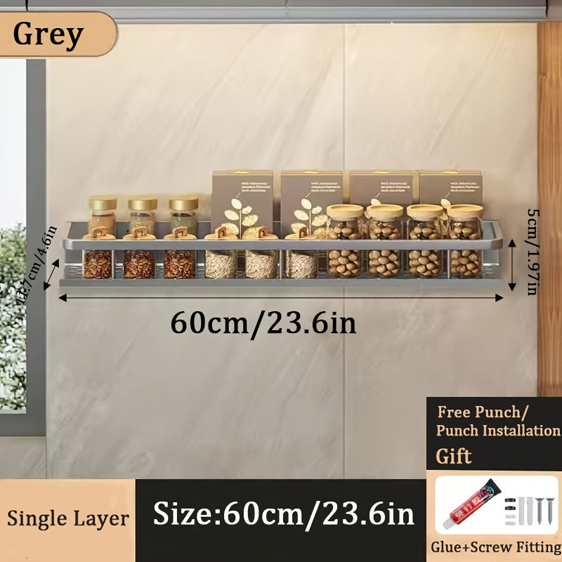 1pc Wall-Mounted Multi-Functional Spice Rack -Perfect Kitchen Organizer and Accessory for Maximizing Storage