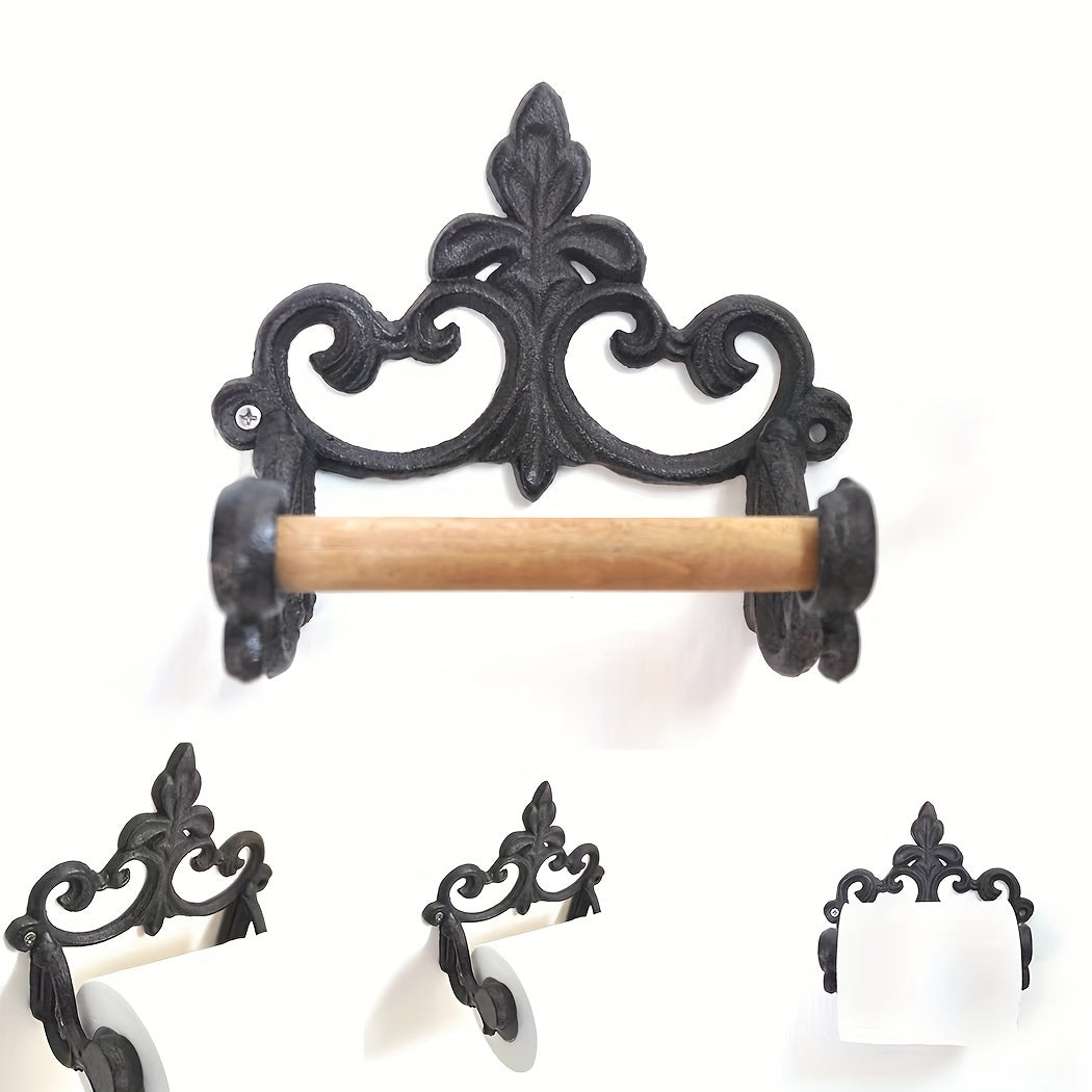 1pc Vintage Iron Bathroom Toilet Paper Towel Holder