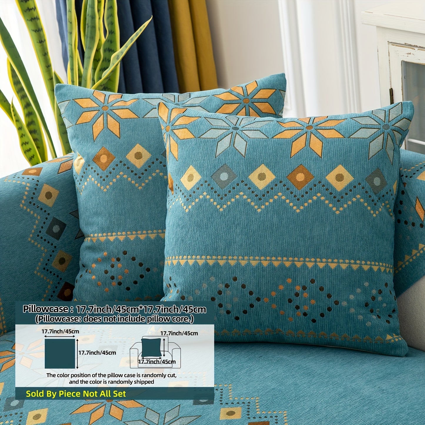 1PC Stylish Bohemian Chenille Sofa Slipcover - Universal All-Season Furniture Protector with Soft Brushed Microfiber, Stain-Resistant, Easy Slip-On Design, and Machine Washable for Bedroom, Office, Living Room, and Home Decor