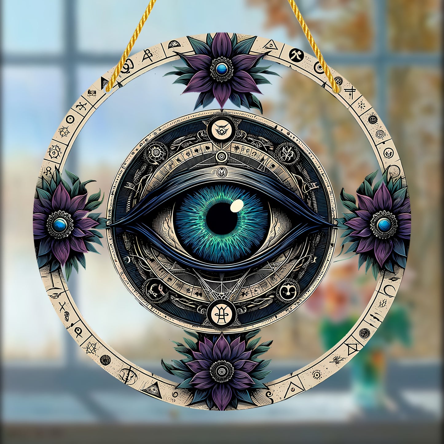 1pc, Mysterious Witching Eye Sun Catcher (6x6 Inch 15CMx15CM)