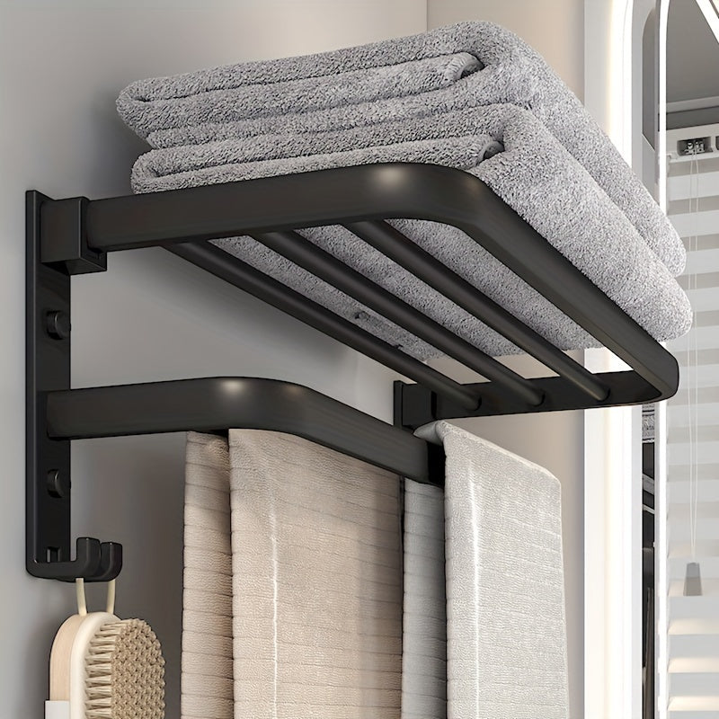 1pc Bathroom Shelf Bath Towel Storage Rack