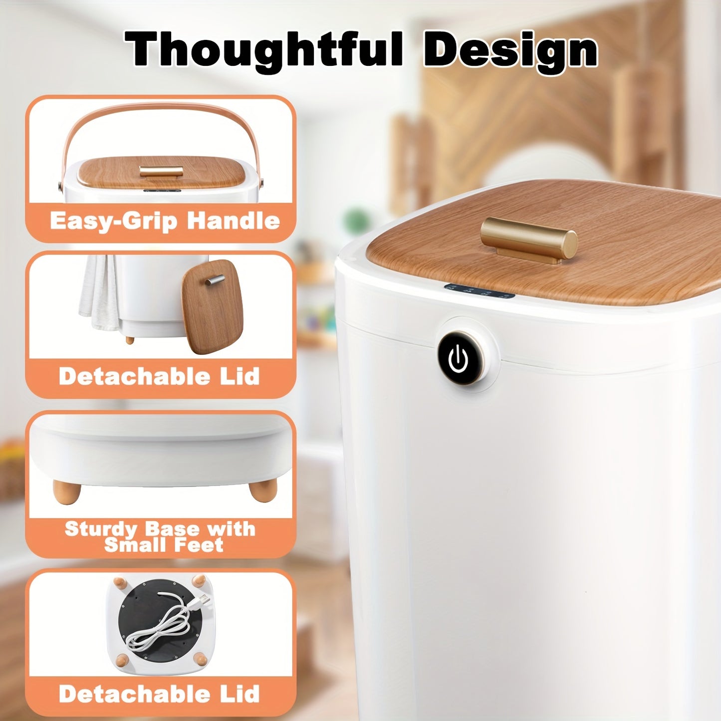 Towel Warmer 20L Extra-Large Capacity Towel Warmer Bucket Rapid Heating With 4 Timing Spa-Quality Comfort For Home