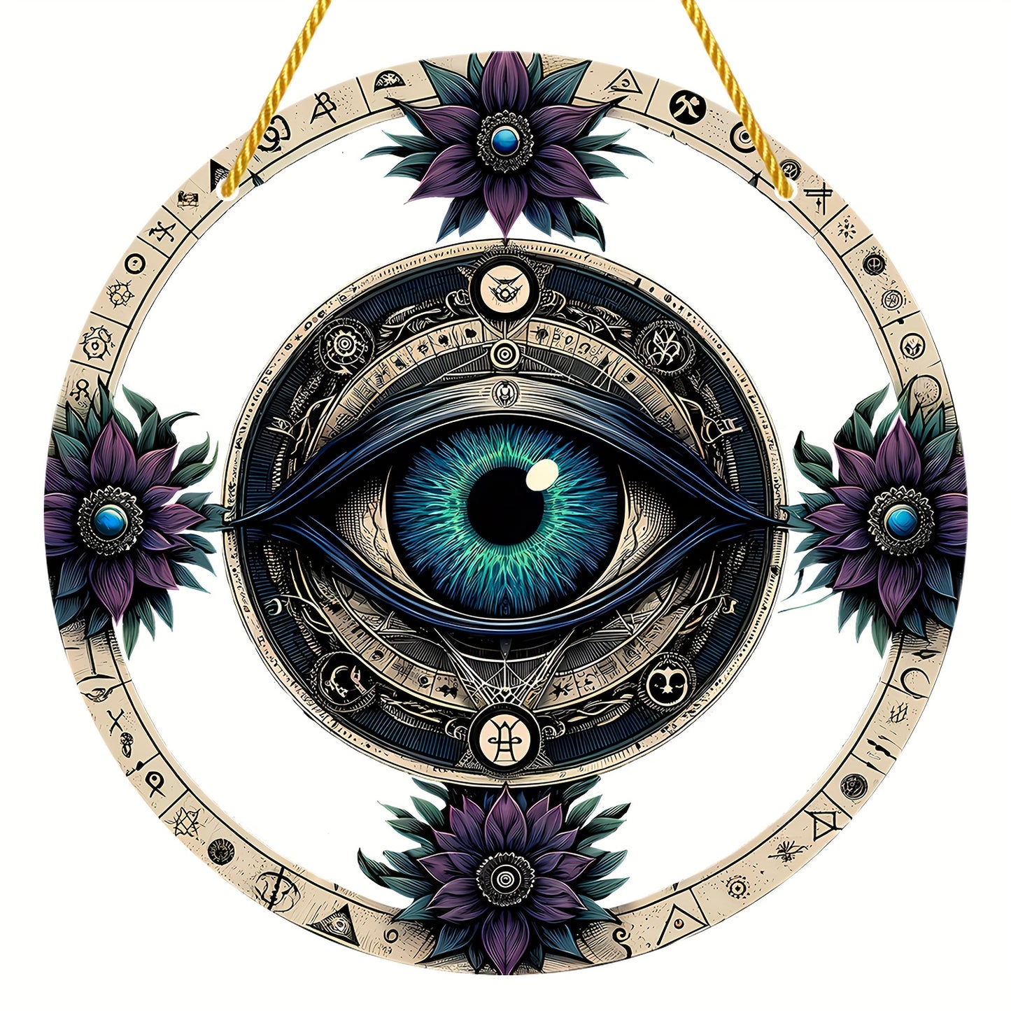 1pc, Mysterious Witching Eye Sun Catcher (6x6 Inch 15CMx15CM)