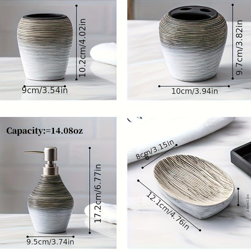 5pcs Elegant Ceramic Bathroom Set