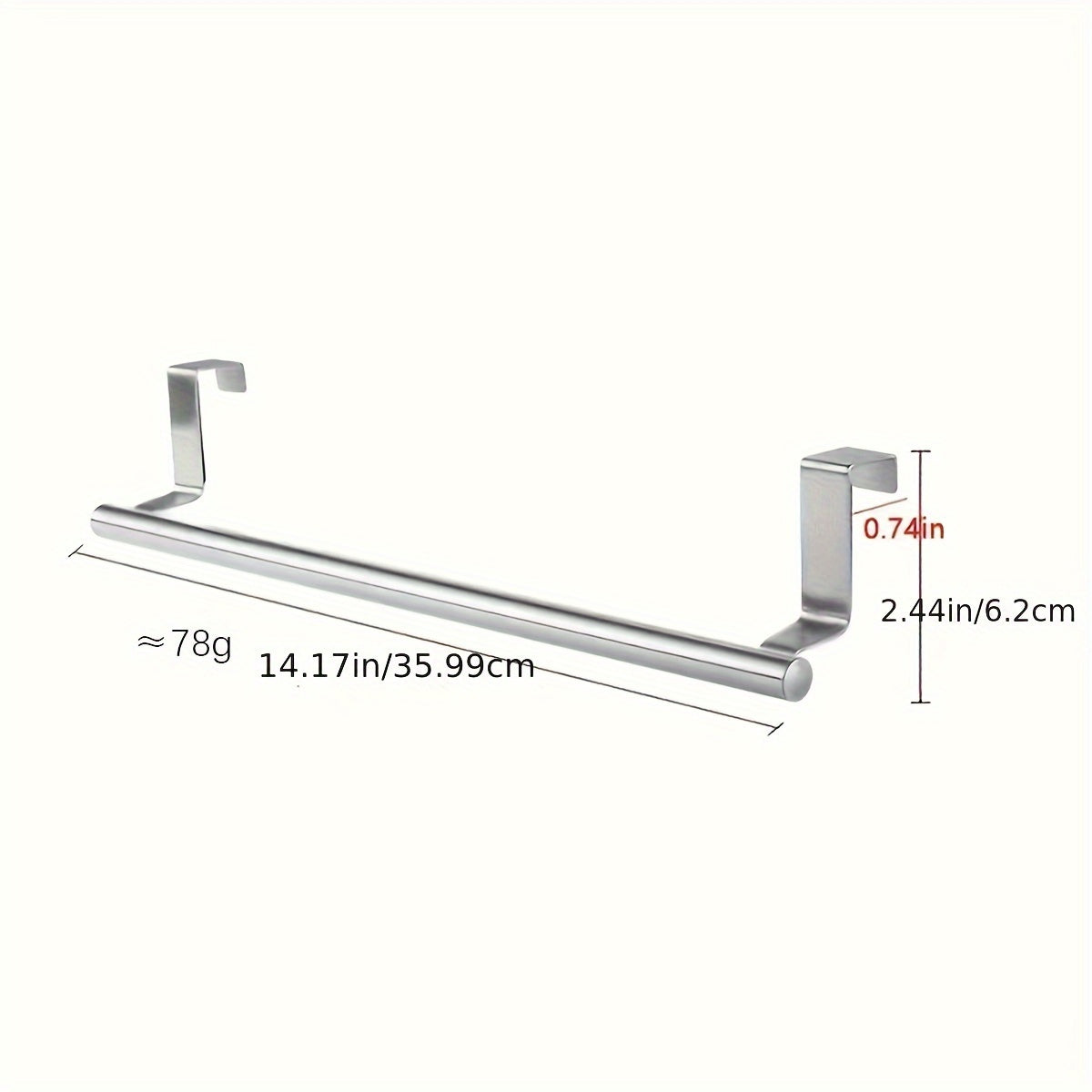 1pc Stainless Steel Kitchen Towel Rod