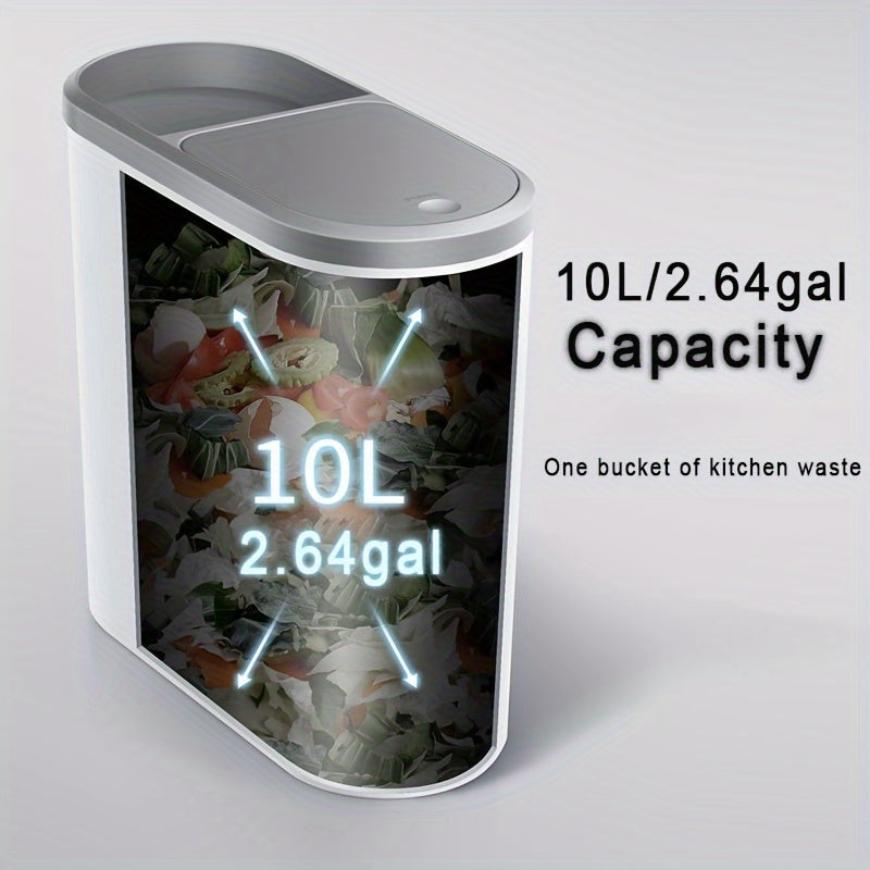 Versatile Large Capacity Trash Can with Lid - Sleek, Press-to-Open Design