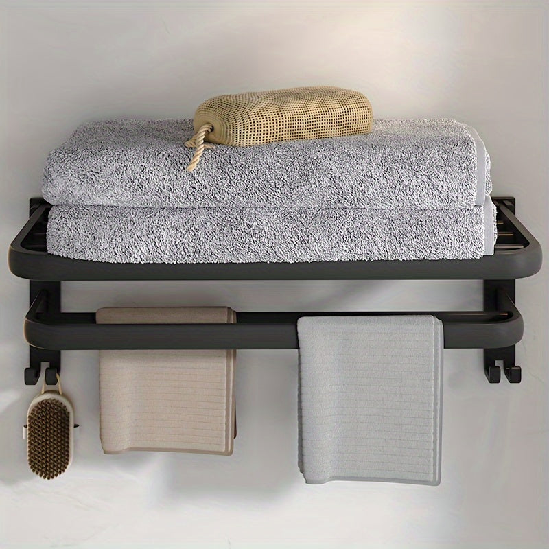 1pc Bathroom Shelf Bath Towel Storage Rack
