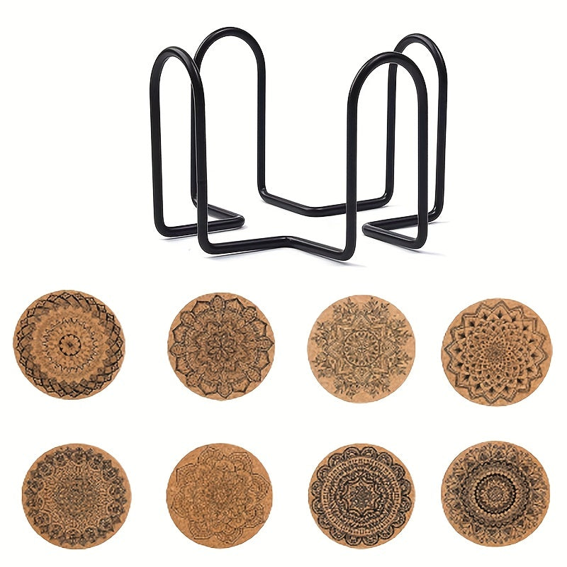 8PCS Premium Cork Coasters