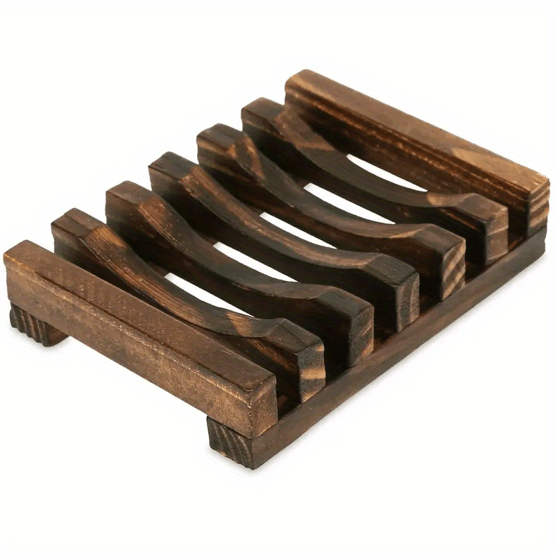 Sleek Self-Draining Wooden Soap Dish