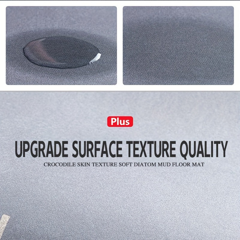 1pc Super Absorbent Soft Diatomite Bathroom Floor Mat - Non-Slip, Fast Drying