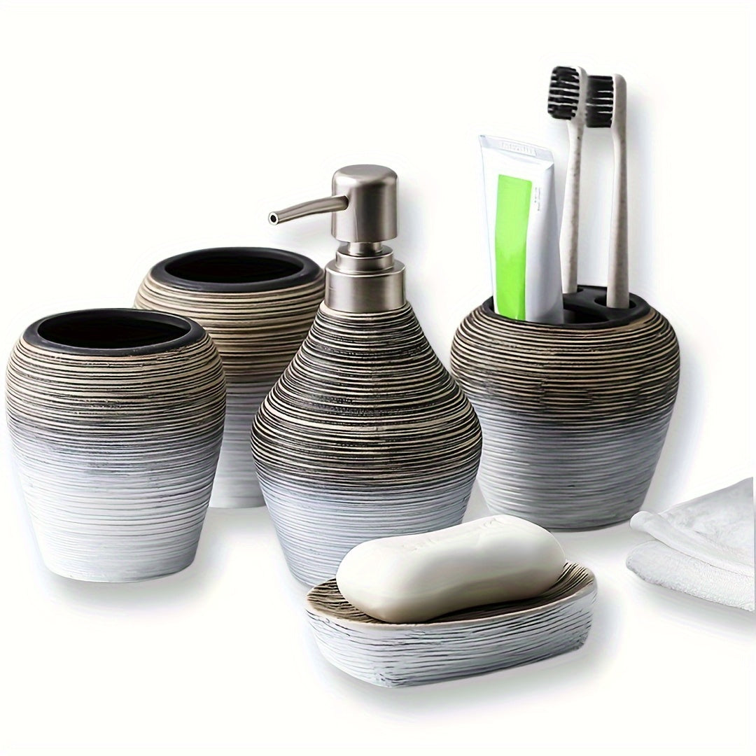 5pcs Elegant Ceramic Bathroom Set