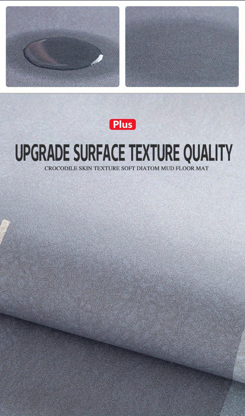 1pc Super Absorbent Soft Diatomite Bathroom Floor Mat - Non-Slip, Fast Drying