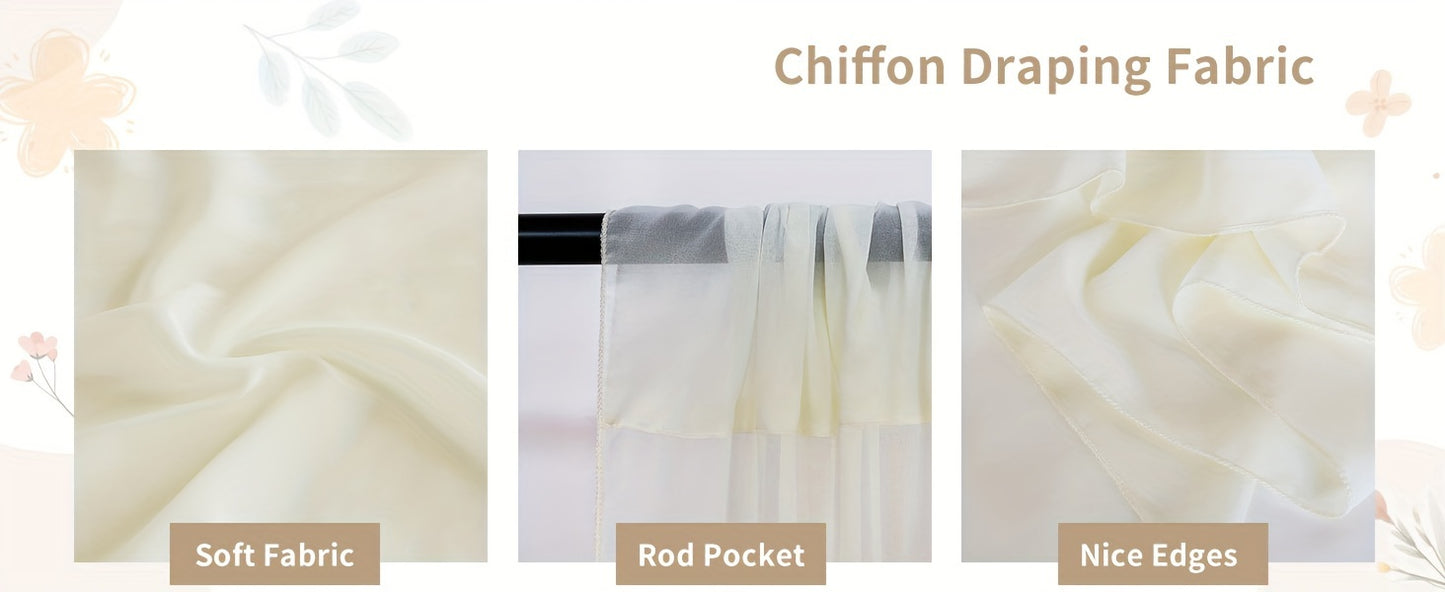 6 Pieces 5ftx10ft Ivory Ceiling Drapes