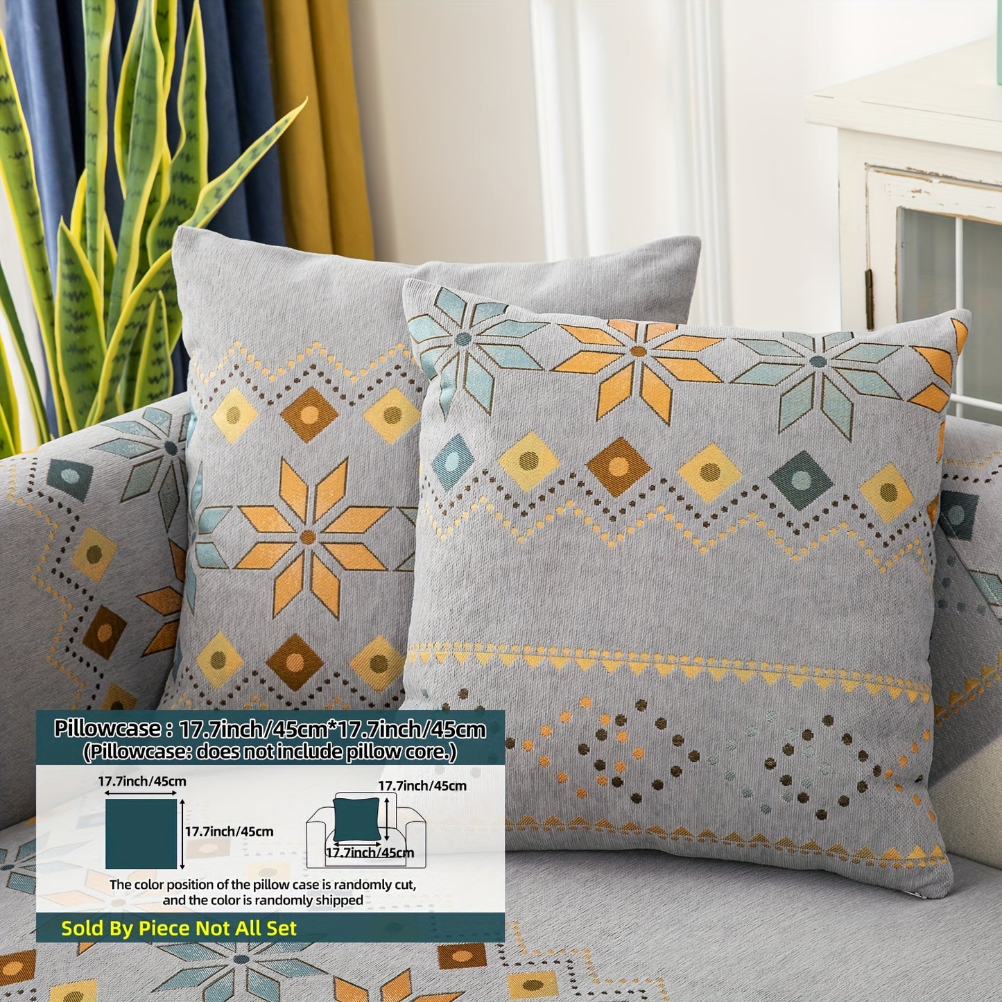 1PC Stylish Bohemian Chenille Sofa Slipcover - Universal All-Season Furniture Protector with Soft Brushed Microfiber, Stain-Resistant, Easy Slip-On Design, and Machine Washable for Bedroom, Office, Living Room, and Home Decor