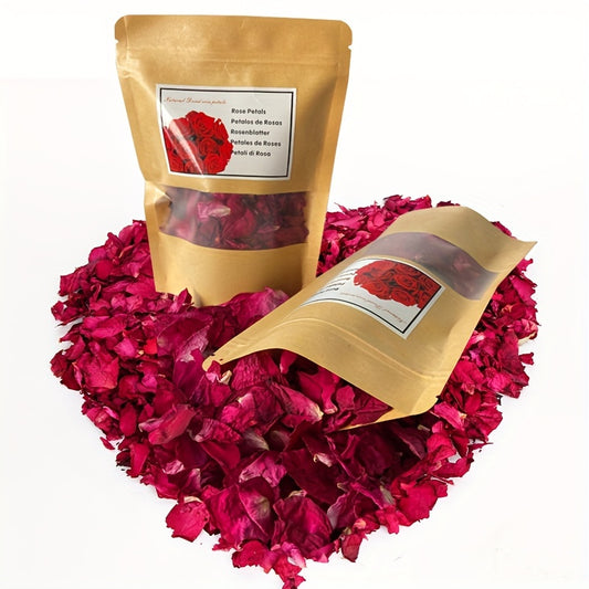 Dried Rose Petals - 1.76oz - Real Flower Dry Red Rose Petal For Foot Bath, Body Bath, Spa, Wedding, Confetti, Home Fragrance, Candle Making, Soap Making, DIY Crafts