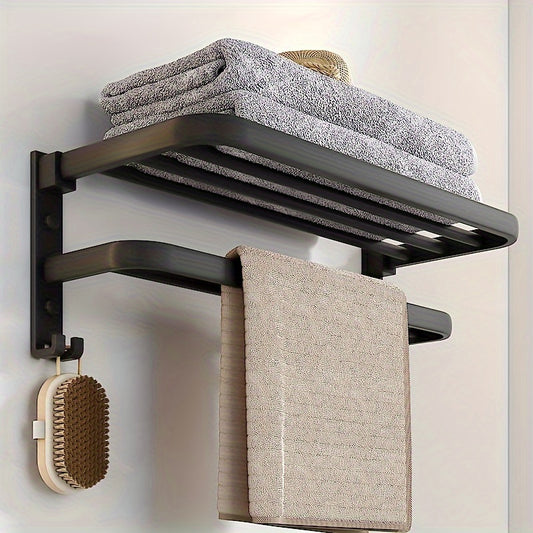 1pc Bathroom Shelf Bath Towel Storage Rack