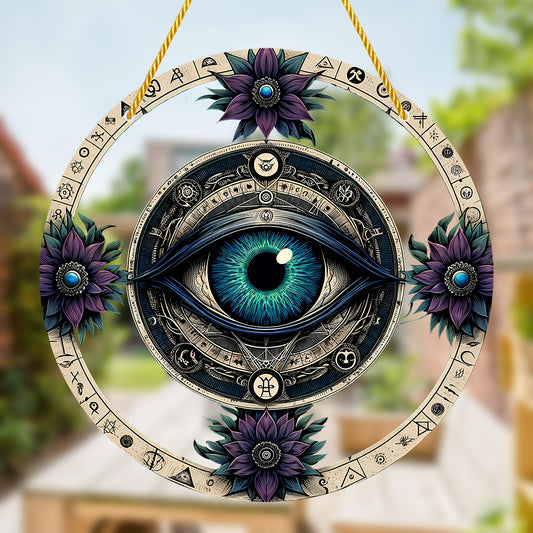 1pc, Mysterious Witching Eye Sun Catcher (6x6 Inch 15CMx15CM)