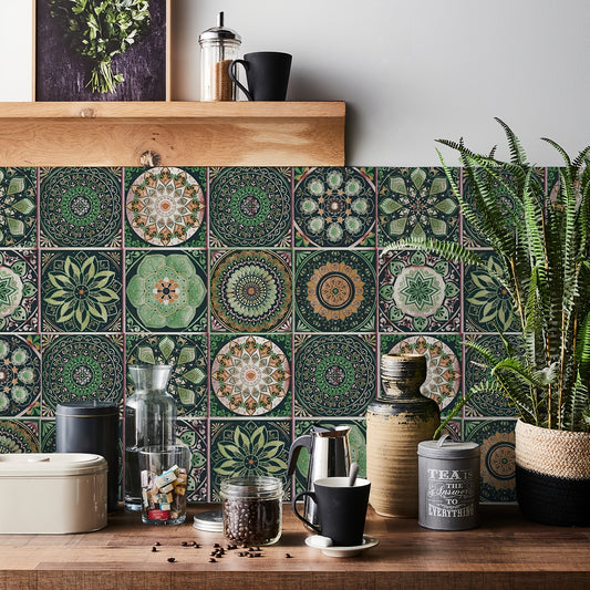 24pcs Retro Mandala Wall Stickers