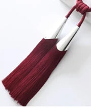 European Simple Curtain Metal Tiebacks Luxury Lanyard Double-ball Style Tassel-1Pc