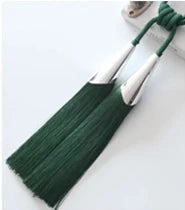 European Simple Curtain Metal Tiebacks Luxury Lanyard Double-ball Style Tassel-1Pc