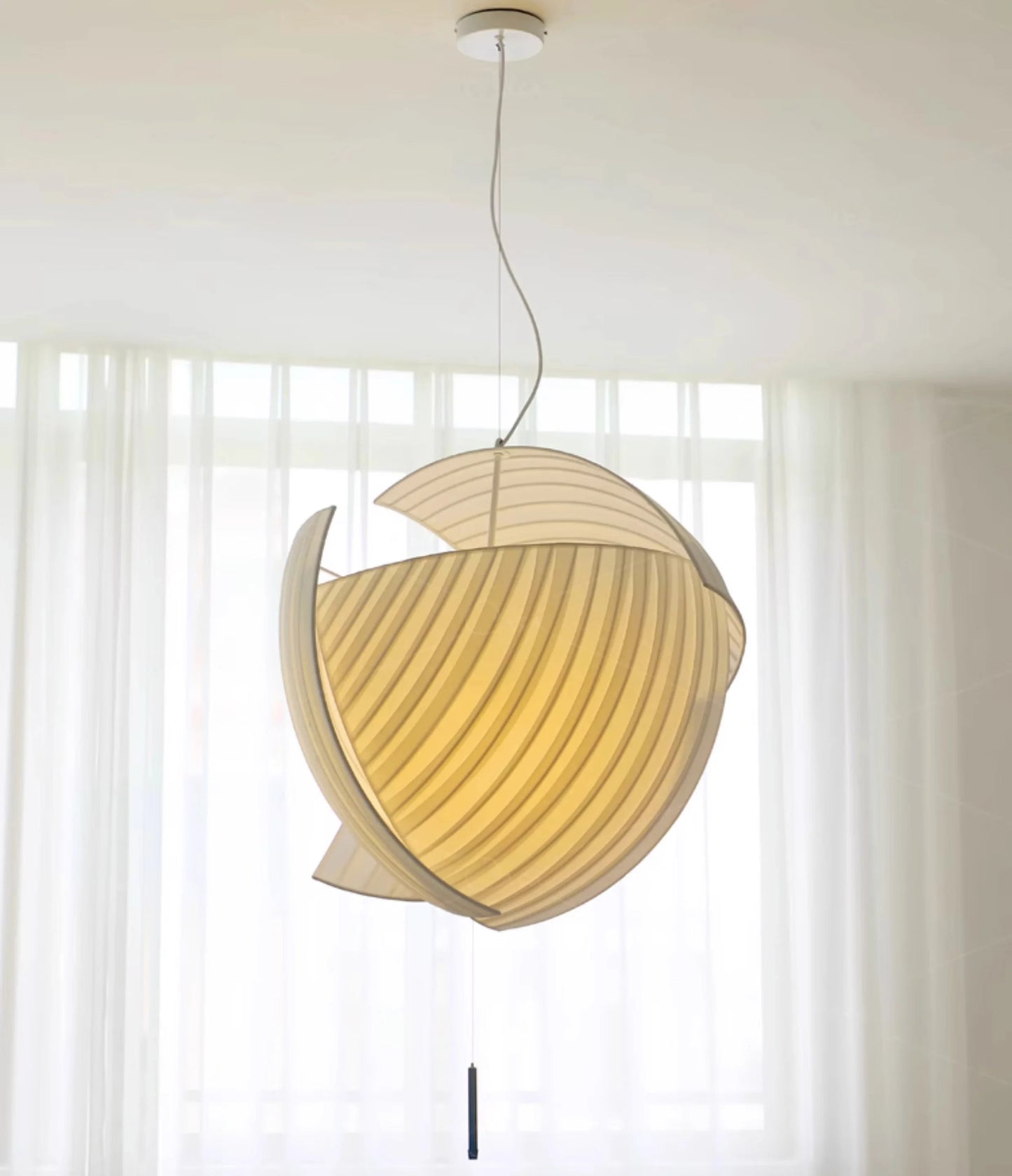 Modern Designer Wabi Sabi Fabric Hanging Lamp Luminaire