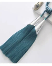 European Simple Curtain Metal Tiebacks Luxury Lanyard Double-ball Style Tassel-1Pc