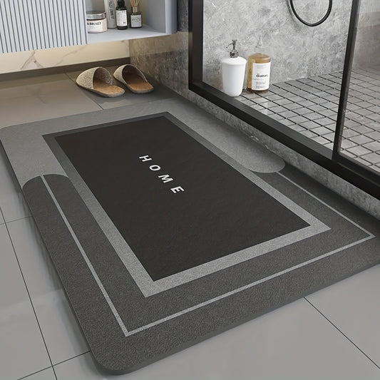 1pc Super Absorbent Soft Diatomite Bathroom Floor Mat - Non-Slip, Fast Drying