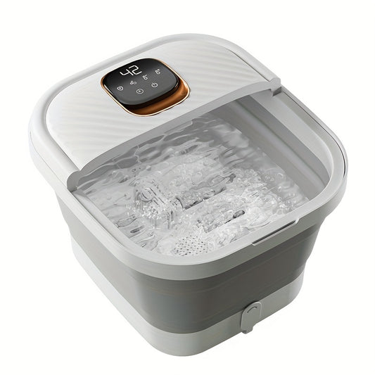Foldable Portable Pedicure Foot Spa Bath Massager With Heat, Bubbles, Vibration And Red Light, Foot Spa Tub For Feet Mini Acupressure Massage Points Temperature Control