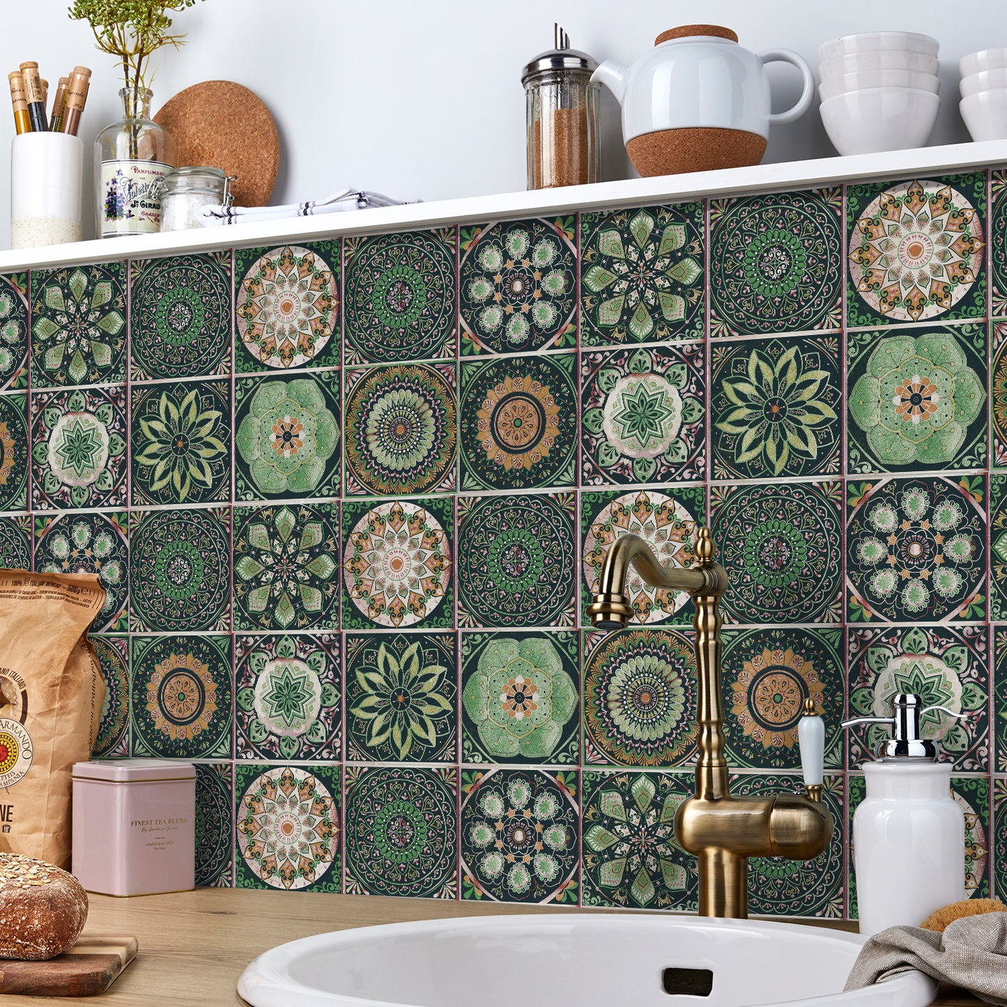24pcs Retro Mandala Wall Stickers