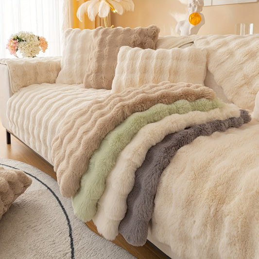 Thick Plush Fuzzy 1pc Rabbit Sofa Cushion