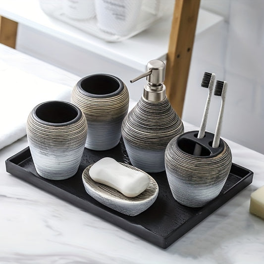 5pcs Elegant Ceramic Bathroom Set