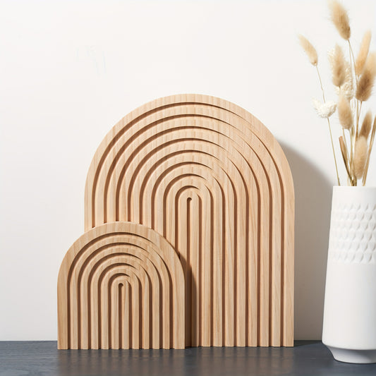 Aesthetic Boho Wooden 2pcs/set Wall Shelf Ornament